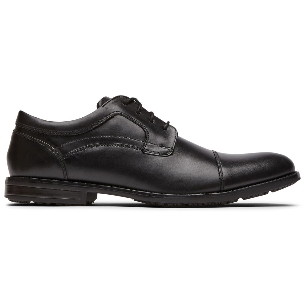 Pantofi Oxford Barbati Rockport Mykel Cap Toe Negrii - Romania 9543-LTPER